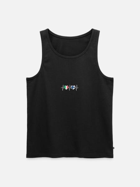 Italia ja Suomi Suomen lippu Liput - Miesten premium luomu-tanktoppi - musta