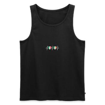 Italien und Irland Irische Fahne Flaggen - Männer Premium Bio Tank Top - Schwarz - Vorne - AI Model Male 178 light (178cm)