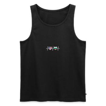 États-Unis et Bulgarie Drapeau bulgare Drapeaux - Débardeur bio Premium Homme - noir - Devant - Michal (187cm)