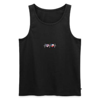USA and Chile Chilean flag flags - Men's Premium Organic Tank Top - black - Front - AI Model Male 178 light (178cm)