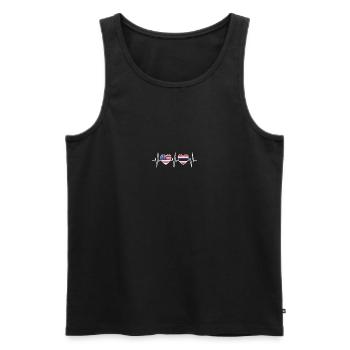 Drapeaux du drapeau thaïlandais des États-Unis et de la Thaïlande - Débardeur bio Premium Homme - noir - Devant - AI Model Male 178 light (178cm)
