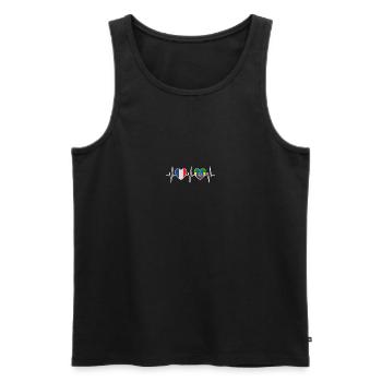 France and Ethiopia Ethiopian flag Flag - Men's Premium Organic Tank Top - black - Front - AI Model Male 178 light (178cm)