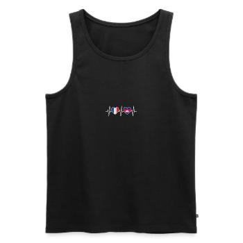 France et Cambodge Drapeau cambodgien - Débardeur bio Premium Homme - noir - Devant - AI Model Male 178 light (178cm)
