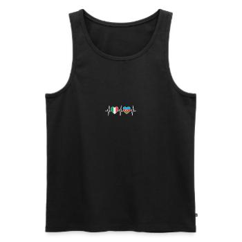 Italien und Aserbaidschan Aserbaidschanische Fahne - Männer Premium Bio Tank Top - Schwarz - Vorne - AI Model Male 178 light (178cm)
