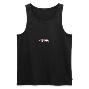 Italie et Luxembourg Drapeau luxembourgeois Drapeaux - Débardeur bio Premium Homme - noir - Devant - Michal (187cm)