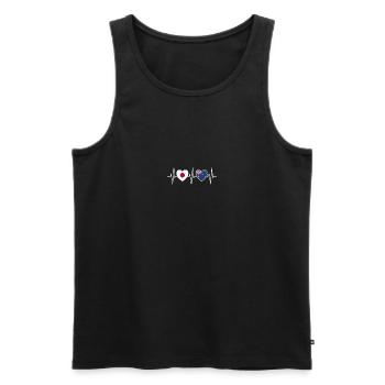 Japan and Australia Australian flag flags - Men's Premium Organic Tank Top - black - Front - AI Model Male 178 light (178cm)