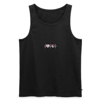 Japon et Serbie Drapeau serbe Drapeaux - Débardeur bio Premium Homme - noir - Devant - Michal (187cm)