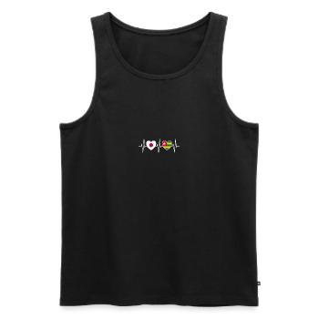 Drapeaux du Japon et du Togo - Débardeur bio Premium Homme - noir - Devant - Michal (187cm)