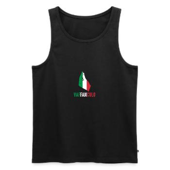 Italy Italian Vaffanculo - Men's Premium Organic Tank Top - black - Front - AI Model Male 178 light (178cm)