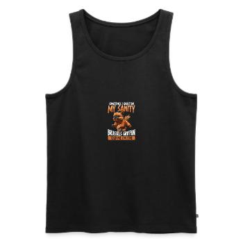 Hundehalter Hunde Hundeliebhaber Brüsseler Griffon - Männer Premium Bio Tank Top - Schwarz - Vorne - AI Model Male 178 light (178cm)