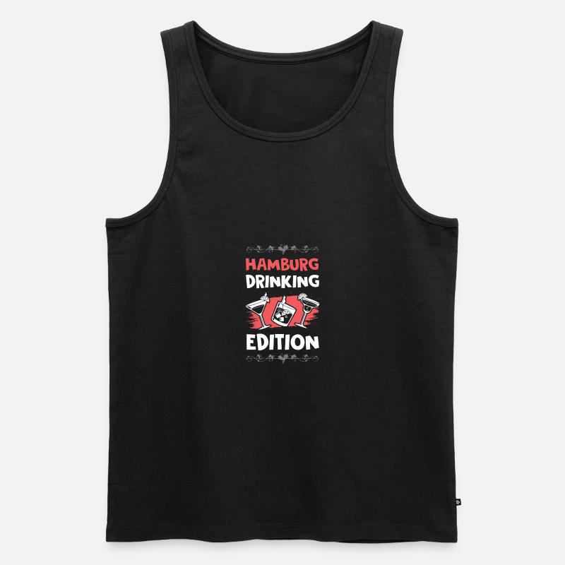 Hamburg Drinking Edition - Männer Premium Bio Tank Top - Schwarz