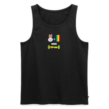colorful easter eggs - Happy Easter - Men's Premium Organic Tank Top - black - Front - AI Model Male 178 light (178cm)