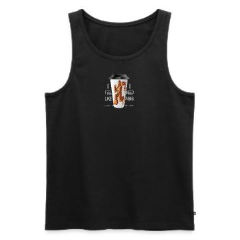 Coffee Lover BigFoot - Men's Premium Organic Tank Top - black - Front - AI Model Male 178 light (178cm)