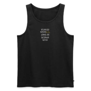 Faulheit - Männer Premium Bio Tank Top - Schwarz - Vorne - AI Model Male 178 light (178cm)