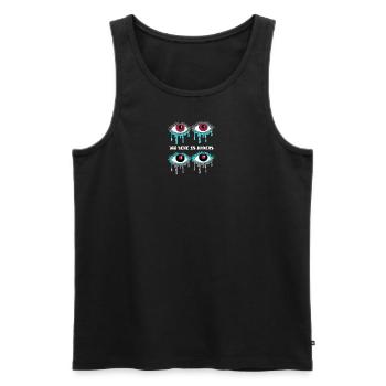 Eyes, tears, weeping eyes - Men's Premium Organic Tank Top - black - Front - AI Model Male 178 light (178cm)