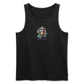 Faultier Skateboard - Männer Premium Bio Tank Top - Schwarz - Vorne - Michal (187cm)
