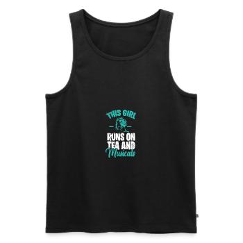 Theater Motiv für Theaterschauspieler - Männer Premium Bio Tank Top - Schwarz - Vorne - Michal (187cm)