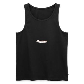 Kaventsmann - ein Mann wie ein Berg - Männer Premium Bio Tank Top - Schwarz - Vorne - Michal (187cm)