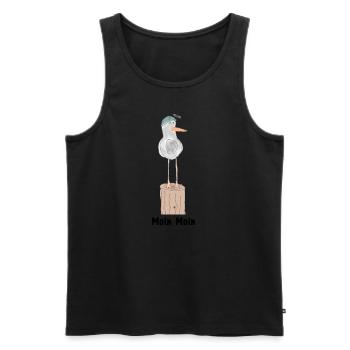 moin moin - Men's Premium Organic Tank Top - black - Front - AI Model Male 178 light (178cm)