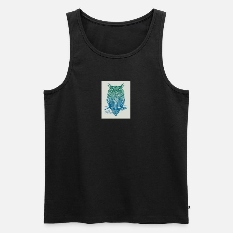 GoVoR_EULE - Männer Premium Bio Tank Top - Schwarz