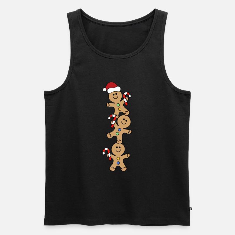 Weihnachten Plätzchen - Männer Premium Bio Tank Top - Schwarz