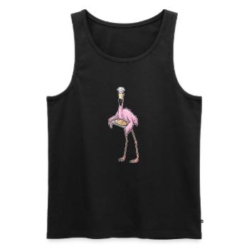 Flamingo Bäcker Brot Backen - Männer Premium Bio Tank Top - Schwarz - Vorne - Michal (187cm)