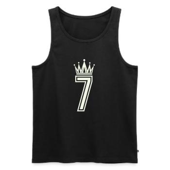 Royal Seven Logo - Débardeur bio Premium Homme - noir - Devant - Michal (187cm)