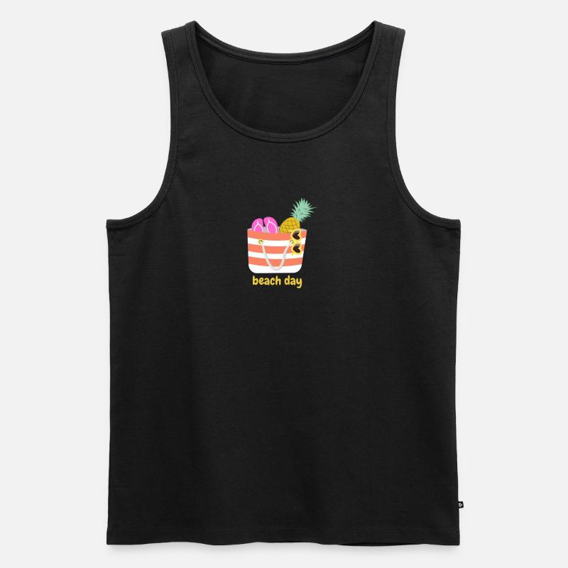 Beach day - Männer Premium Bio Tank Top - Schwarz