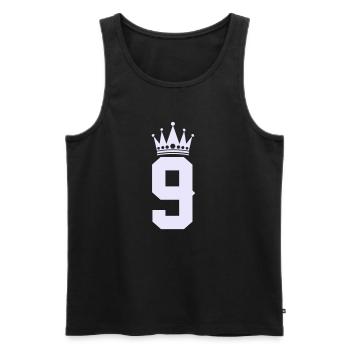 9_krone- - Men's Premium Organic Tank Top - black - Front - Michal (187cm)