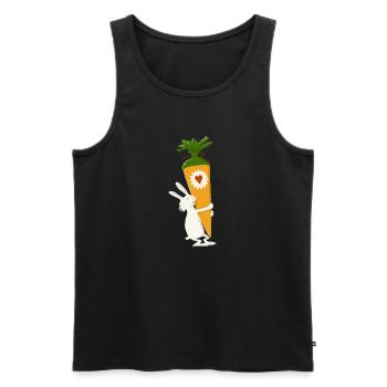 Hase mit Schultuete - Männer Premium Bio Tank Top - Schwarz - Vorne - AI Model Male 178 light (178cm)