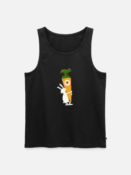 Hase mit Schultuete - Männer Premium Bio Tank Top - Schwarz