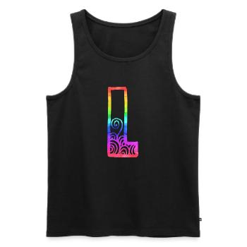 regenbogen l - Männer Premium Bio Tank Top - Schwarz - Vorne - Michal (187cm)