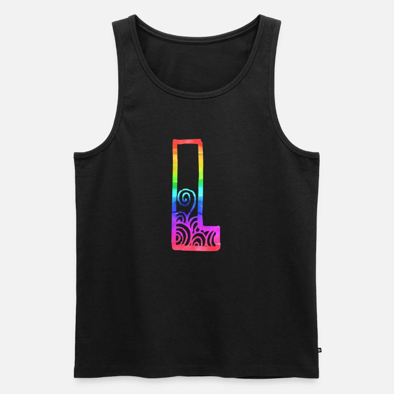 regenbogen l - Männer Premium Bio Tank Top - Schwarz