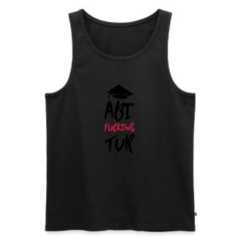 abi fucking tur - Männer Premium Bio Tank Top - Schwarz - Vorne - AI Model Male 178 light (178cm)