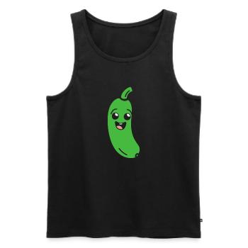 courgette - Men's Premium Organic Tank Top - black - Front - AI Model Male 178 light (178cm)