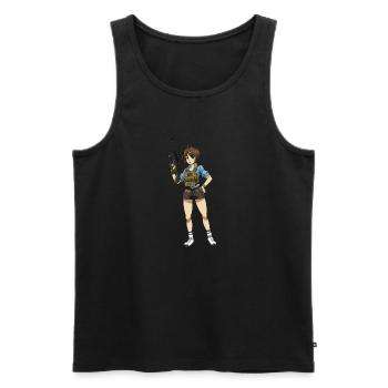 Gun Girl - Sexy - Débardeur bio Premium Homme - noir - Devant - Michal (187cm)