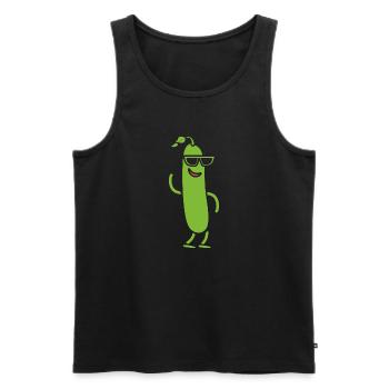 Courgette - Débardeur bio Premium Homme - noir - Devant - Michal (187cm)