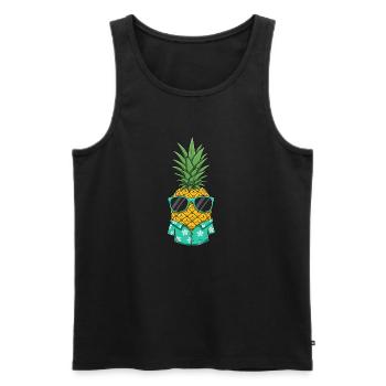 Cool Pineapple - Men's Premium Organic Tank Top - black - Front - AI Model Male 178 light (178cm)