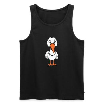 Storch - Männer Premium Bio Tank Top - Schwarz - Vorne - AI Model Male 178 light (178cm)