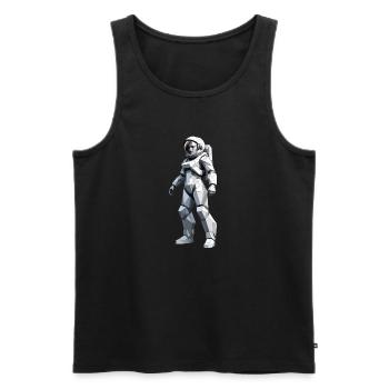 Astronaut - Profession Design Sticker - Men's Premium Organic Tank Top - black - Front - AI Model Male 178 light (178cm)