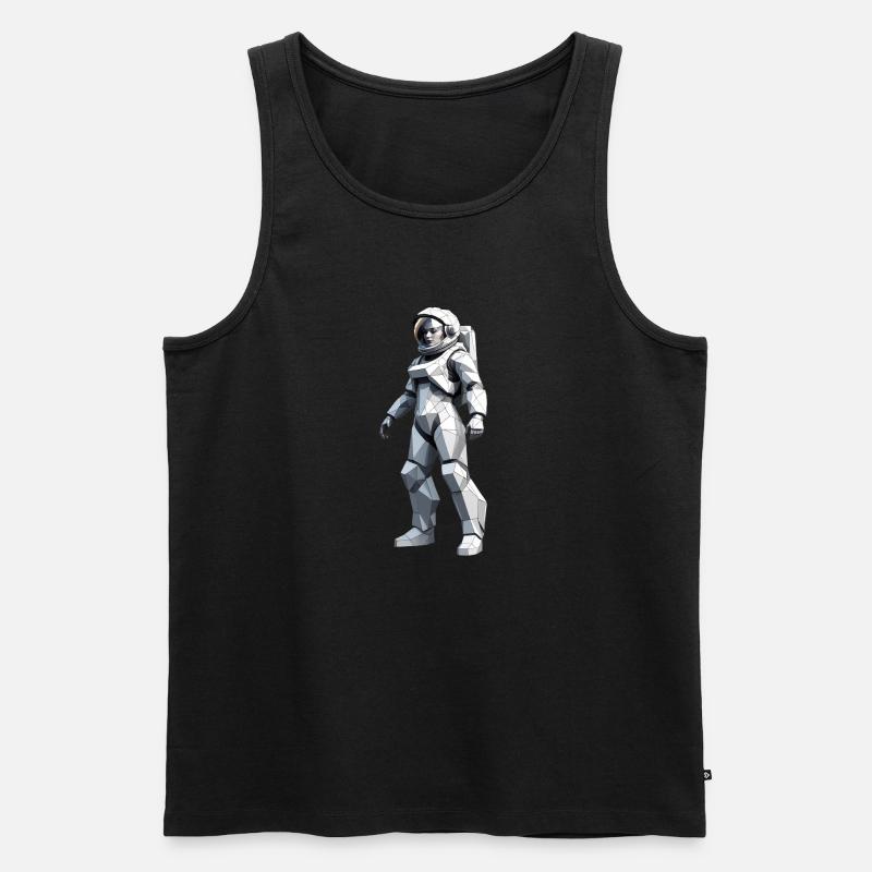 Astronaut - Beruf Design Sticker - Männer Premium Bio Tank Top - Schwarz