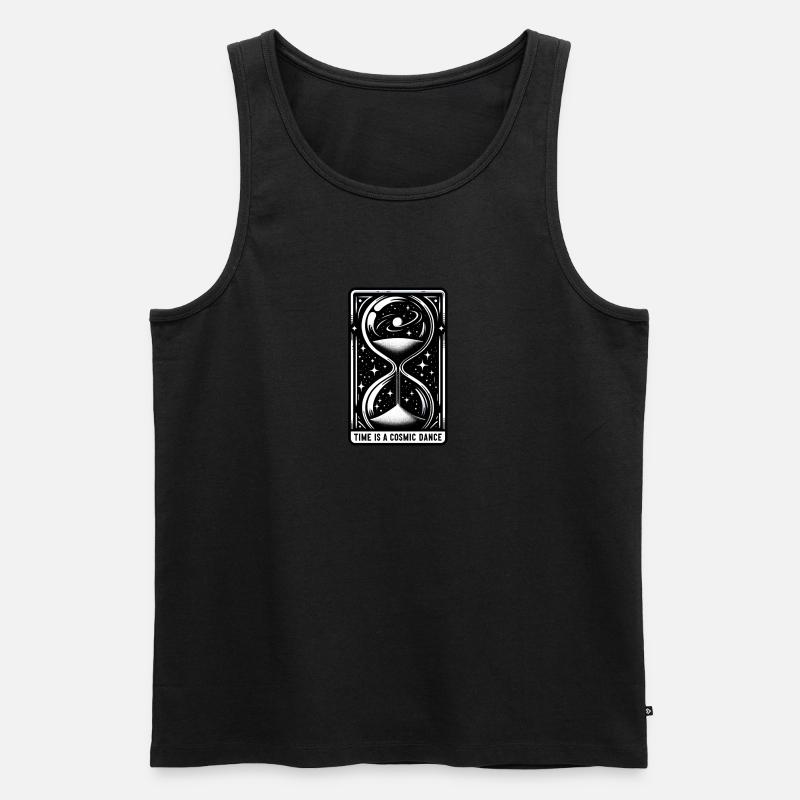 Time is a cosmic Dance - Männer Premium Bio Tank Top - Schwarz