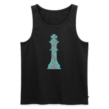 SCHACH KÖNIG /POLYGON - Männer Premium Bio Tank Top - Schwarz - Vorne - Michal (187cm)