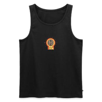 Gescheite Walnuss - Männer Premium Bio Tank Top - Schwarz - Vorne - AI Model Male 178 light (178cm)