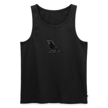 Amsel Drossel - Männer Premium Bio Tank Top - Schwarz - Vorne - AI Model Male 178 light (178cm)