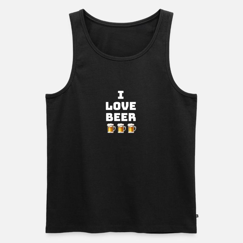 Beer Lover - Männer Premium Bio Tank Top - Schwarz