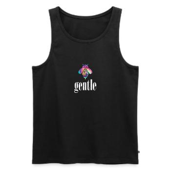 Tie Dye Bee Gentle Biene Be Gentle - Men's Premium Organic Tank Top - black - Front - Michal (187cm)