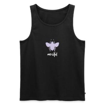 Lila Pastell Bee Merciful Biene Be Merciful - Männer Premium Bio Tank Top - Schwarz - Vorne - AI Model Male 178 light (178cm)