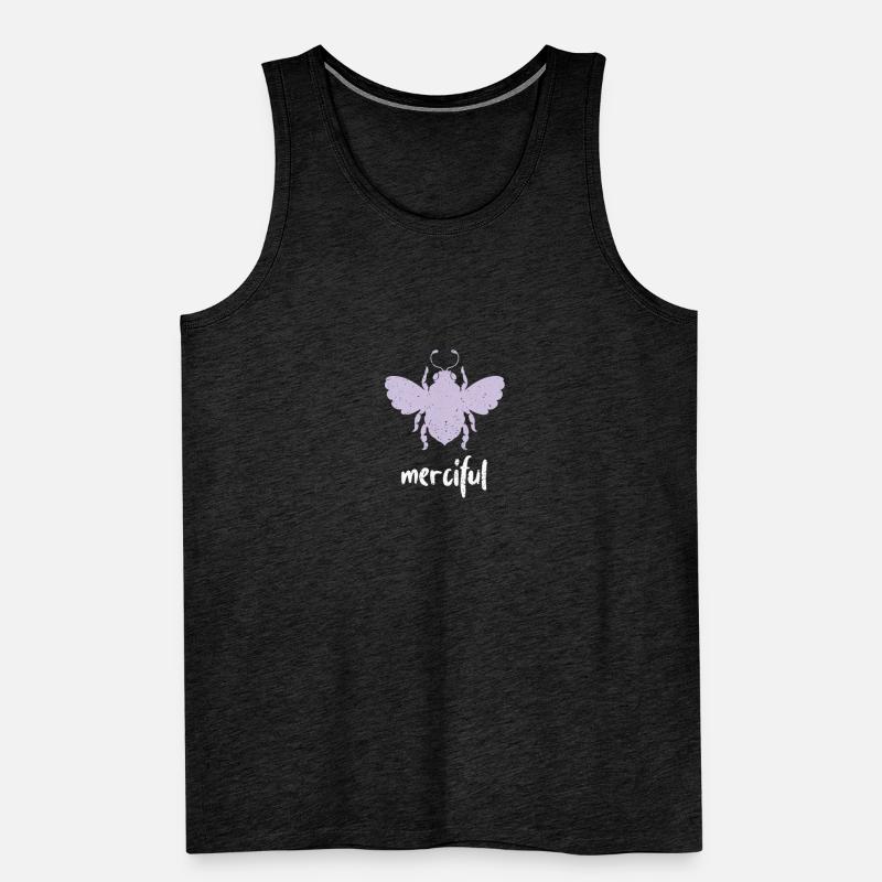 Purple Pastel Bee Merciful Bee Be Merciful Men's Premium Organic Tank Top