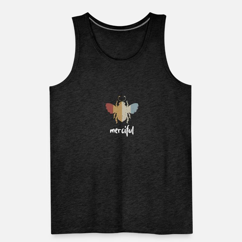 Retro Bee Merciful Biene Be Merciful Men's Premium Organic Tank Top